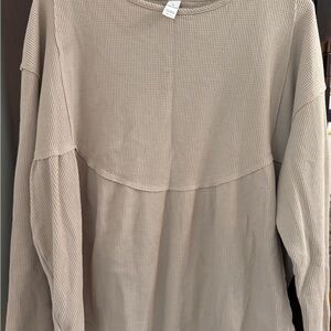 Elegant Beige Long Sleeve Tunic